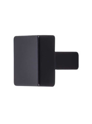 Channing Cabinet Knob - 1 1/16 inch Square in Flat Black.